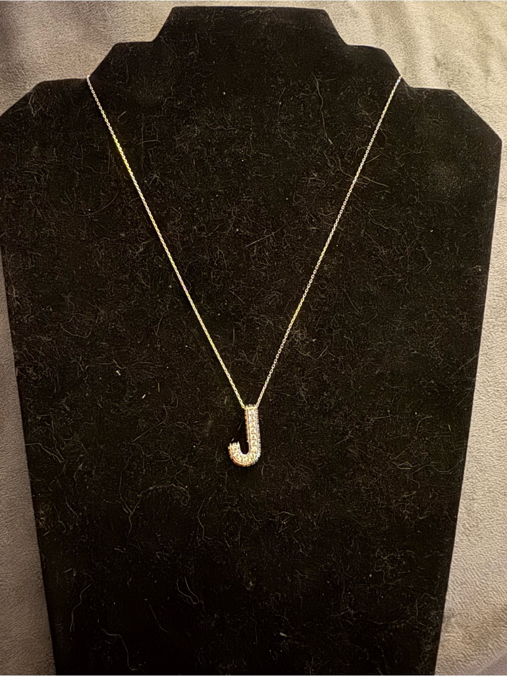 Suzy Levian - Letter “J” Sapphire Necklace